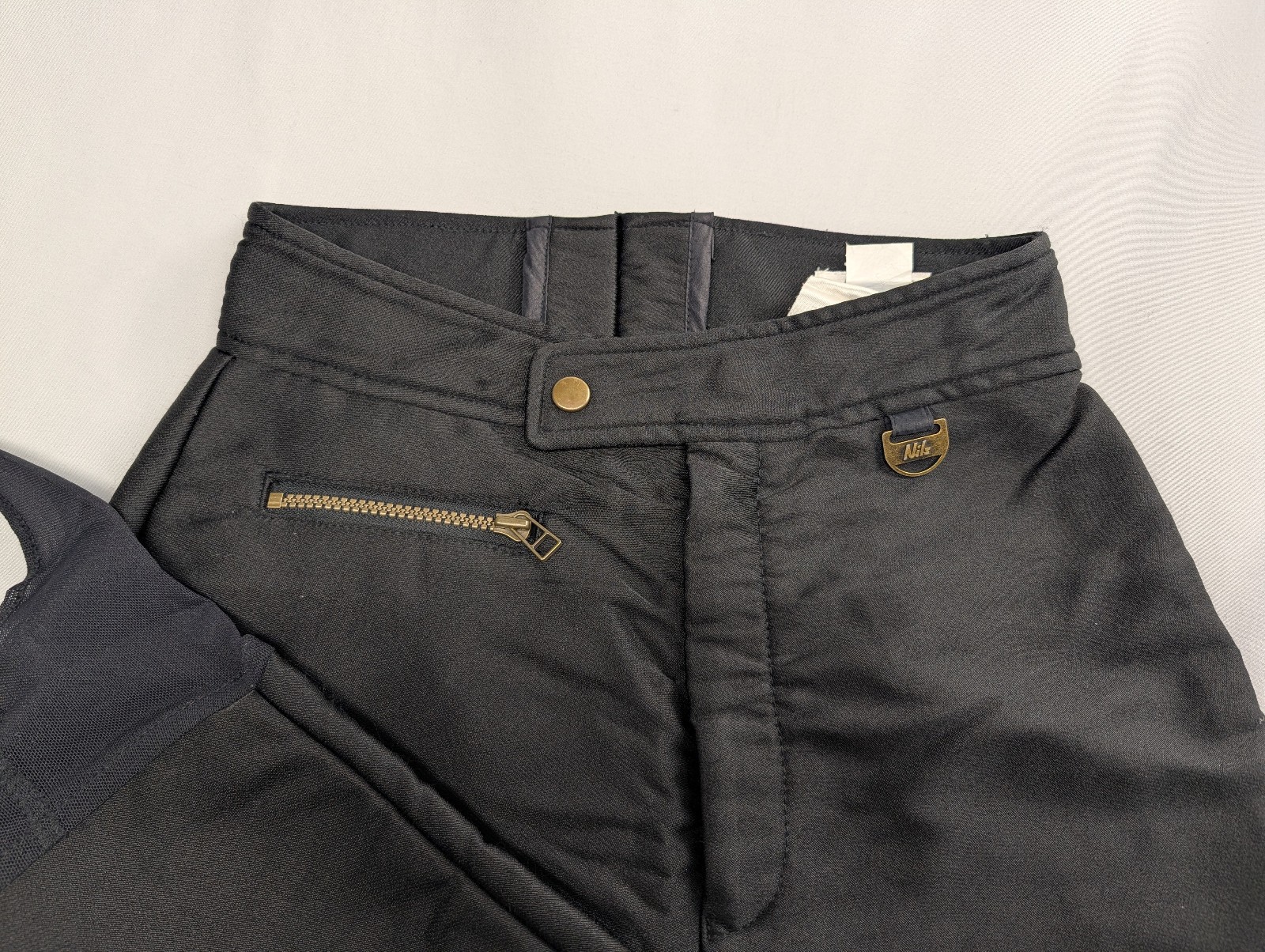 Vintage Nils Ski Pants Womens Size 8 Regular Black Schoeller Wool Blend Stirrup