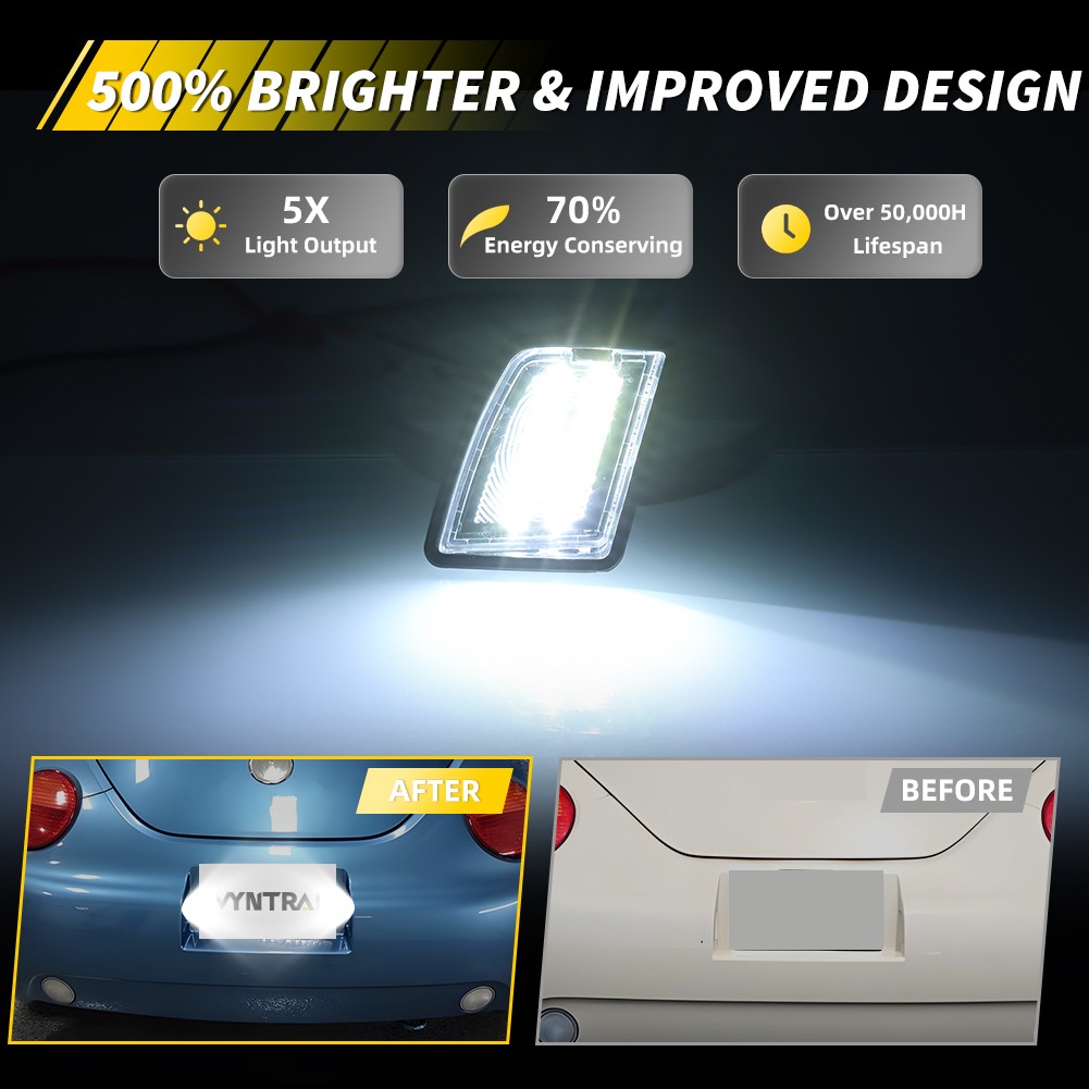 2X White LED License Plate Lights For 98-05 VW Beetle & 03-05 Beetle Convertible