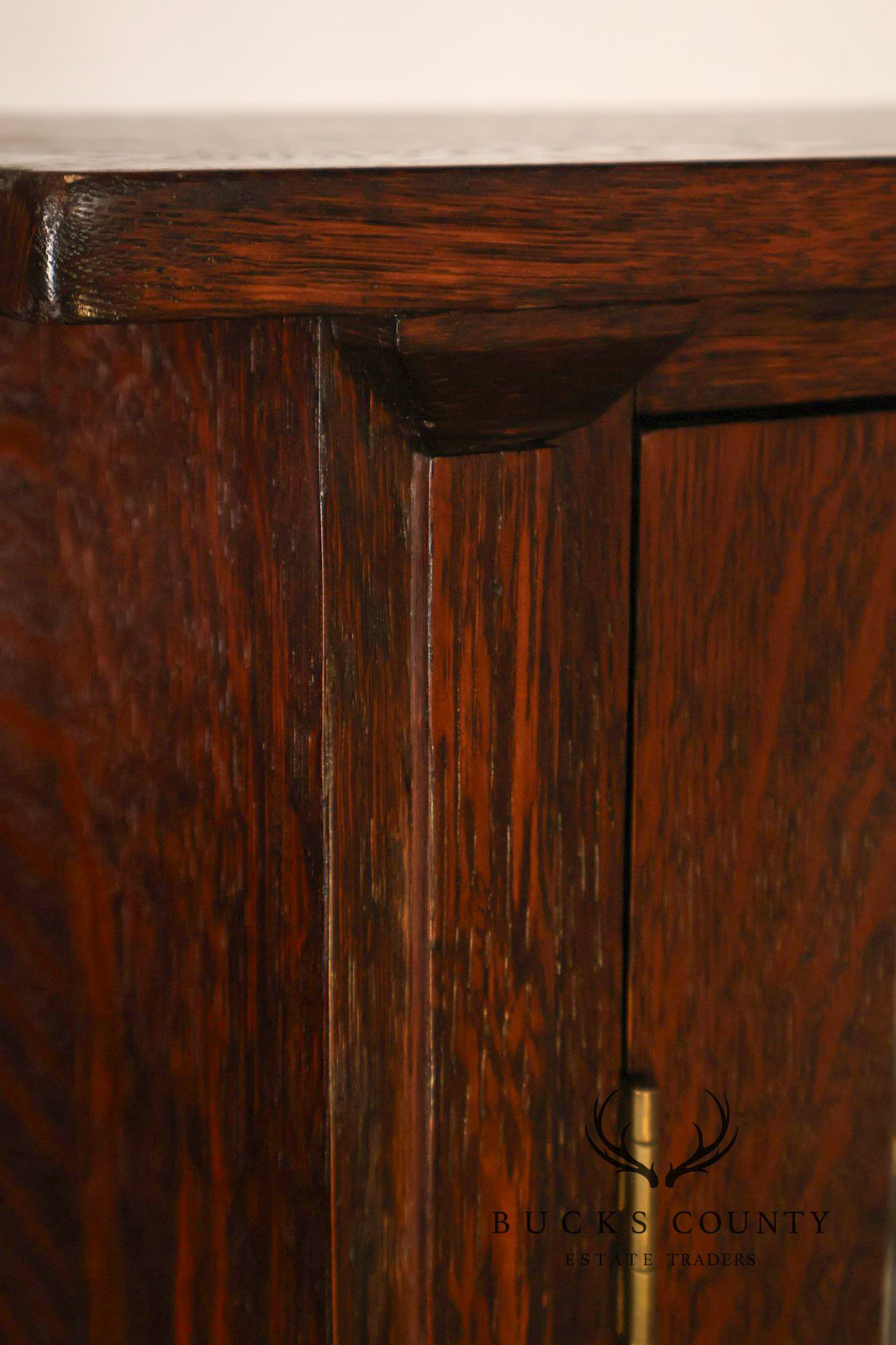 Harvey Ellis Style Mission Oak Bookcase Cabinet