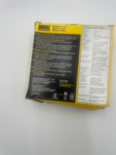 BRK SC9120B Smoke & Carbon Monoxide Detector