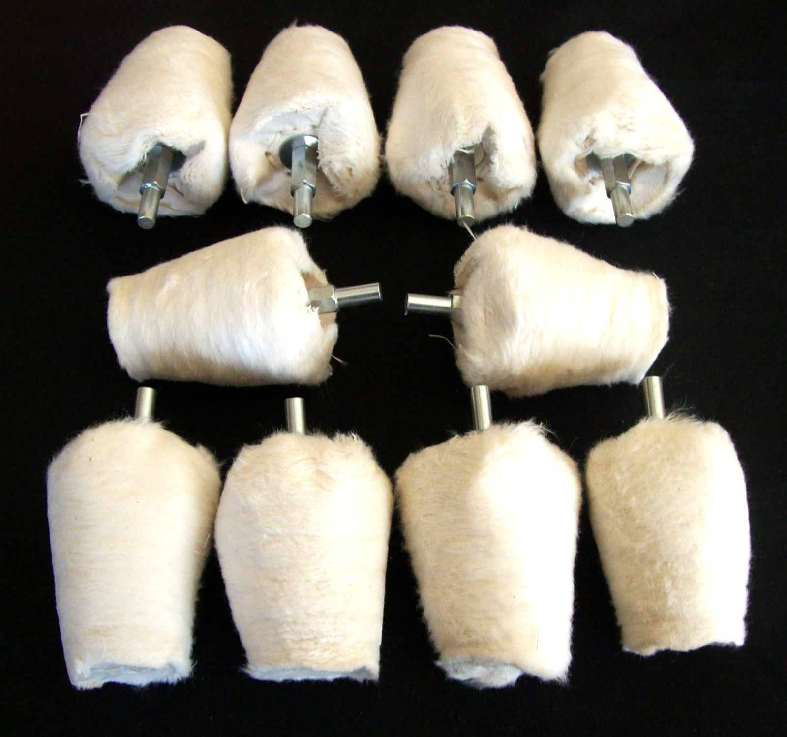 5 GOLIATH INDUSTRIAL 2-1/2" X 2" CONE BUFF POLISHING BUFFING WHEEL DETAIL MCB