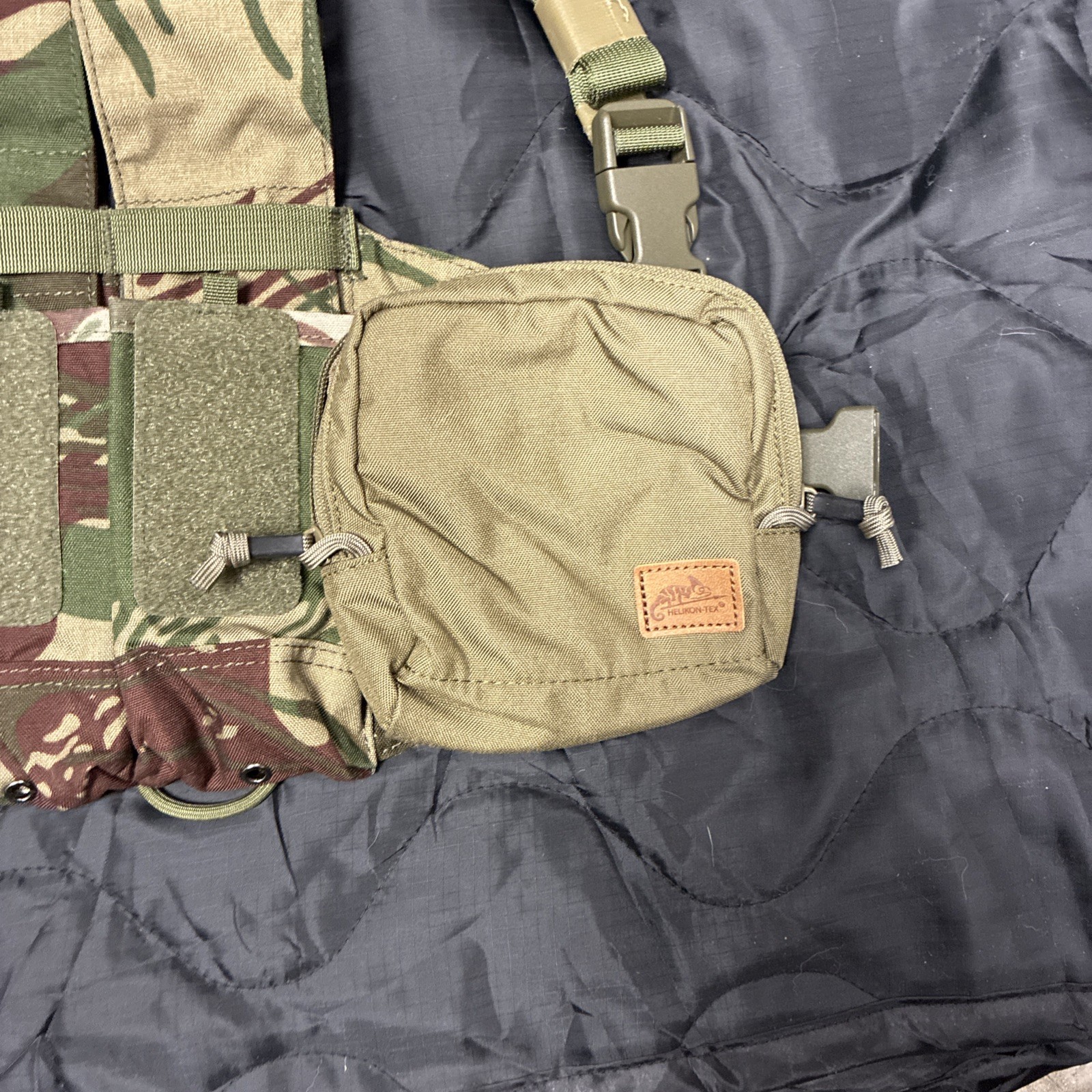 Helikon-Tex Chicom Chest Rig - Extra Pouch - Custom Holster - Rhodesian Camo