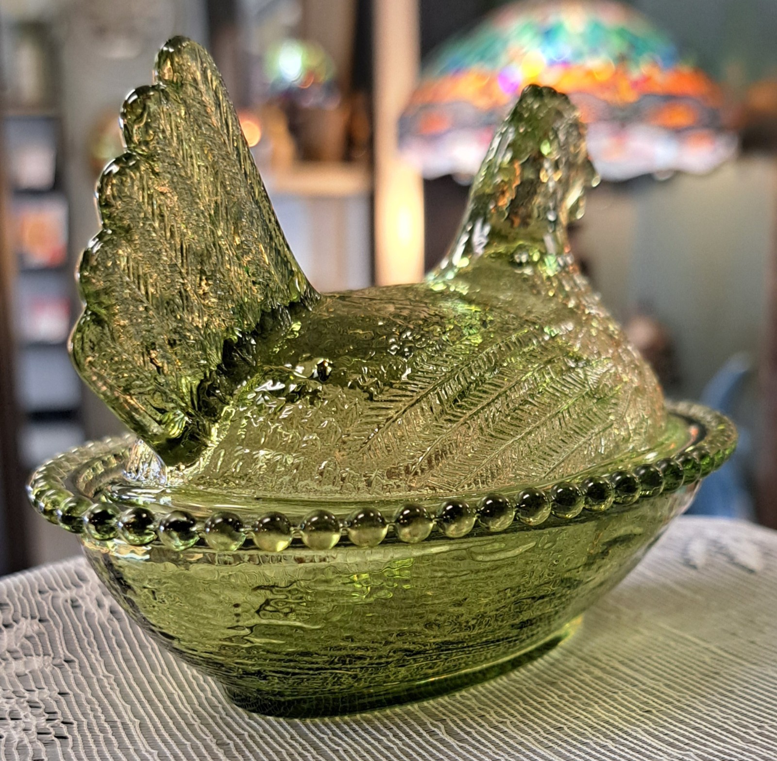 SET OF 3 Hen On Nest Roses Closet W/ Box & Sticker Limited # Small Indiana Style