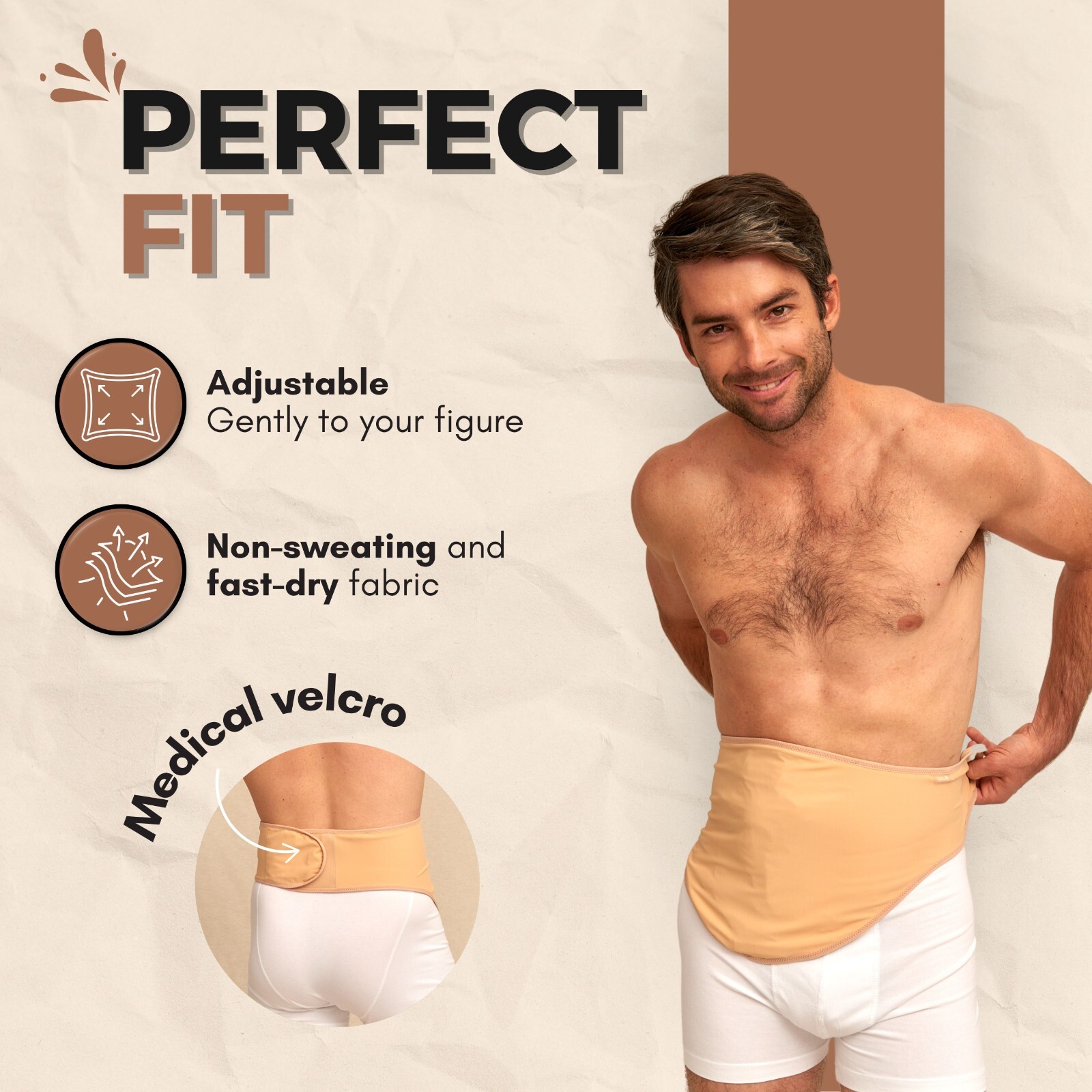 Ostomy Belt for Men & Women | Beige | Ostomy Bag Covers | Ostomy Pouch Cover