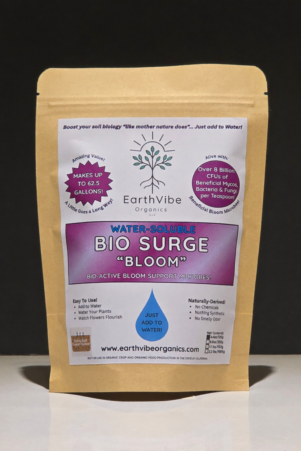 EarthVibe Organics Bio Surge Bloom - 8+ Billion Bloom Microbes & Mycos per TSP!