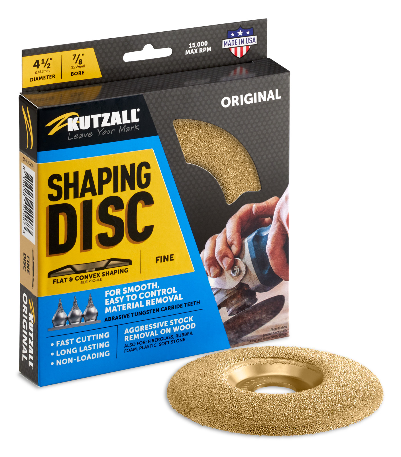 Kutzall Original Carving Disc, Fine, 4-1/2" (114.3mm) Diameter, (SD412O230)