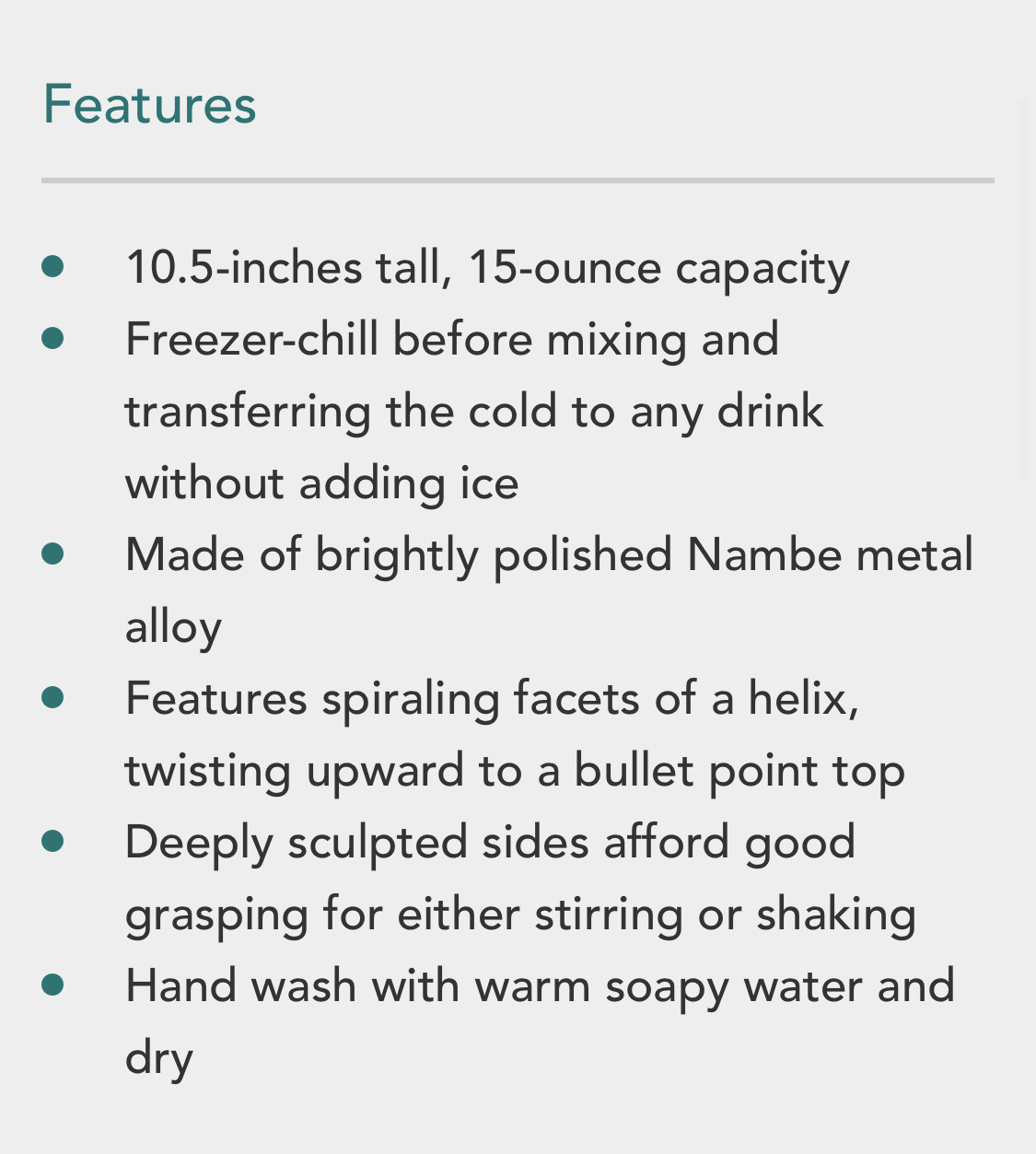 New & Extraordinary! Vintage Nambe "Twist" Cocktail Shaker Design by Fred Bould