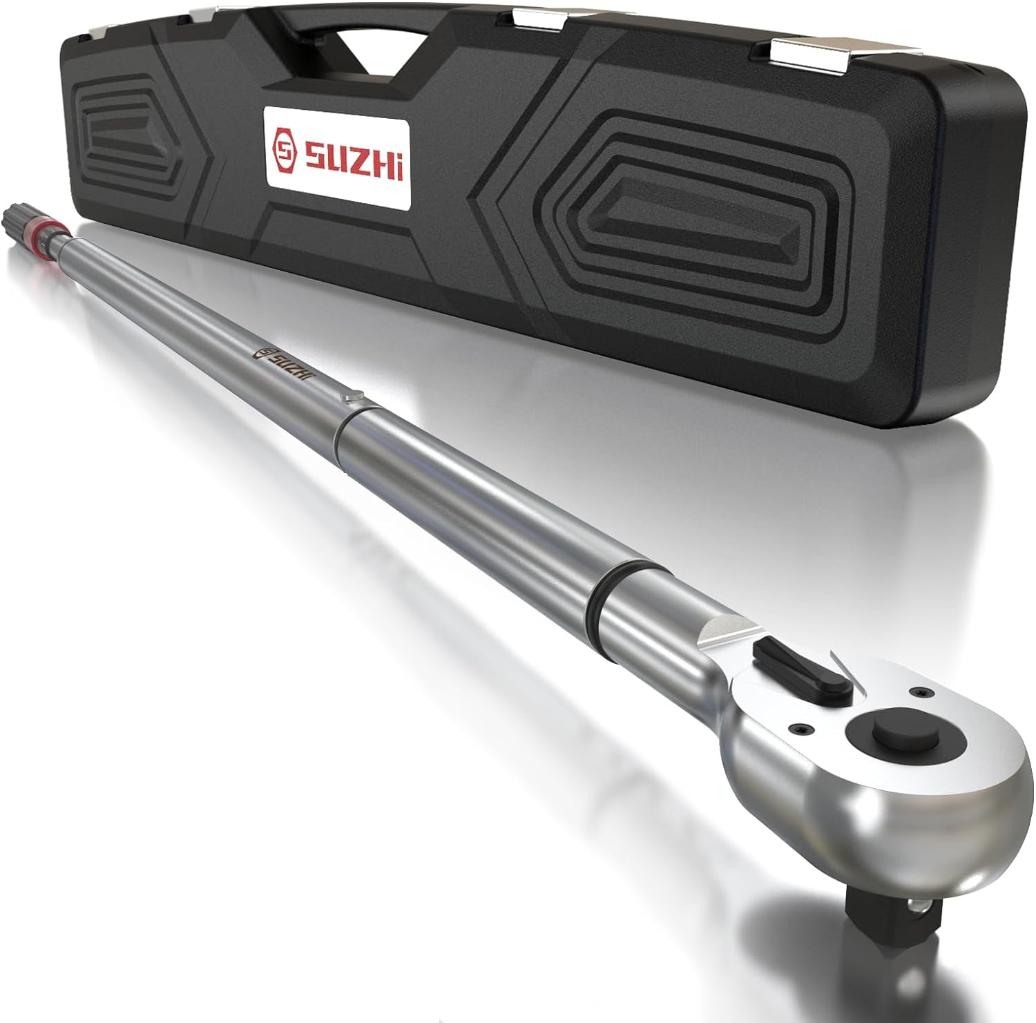 3/4 Inch Drive Click Torque Wrench 100-600 Ft Lb Dual Direction Adjustable Pro