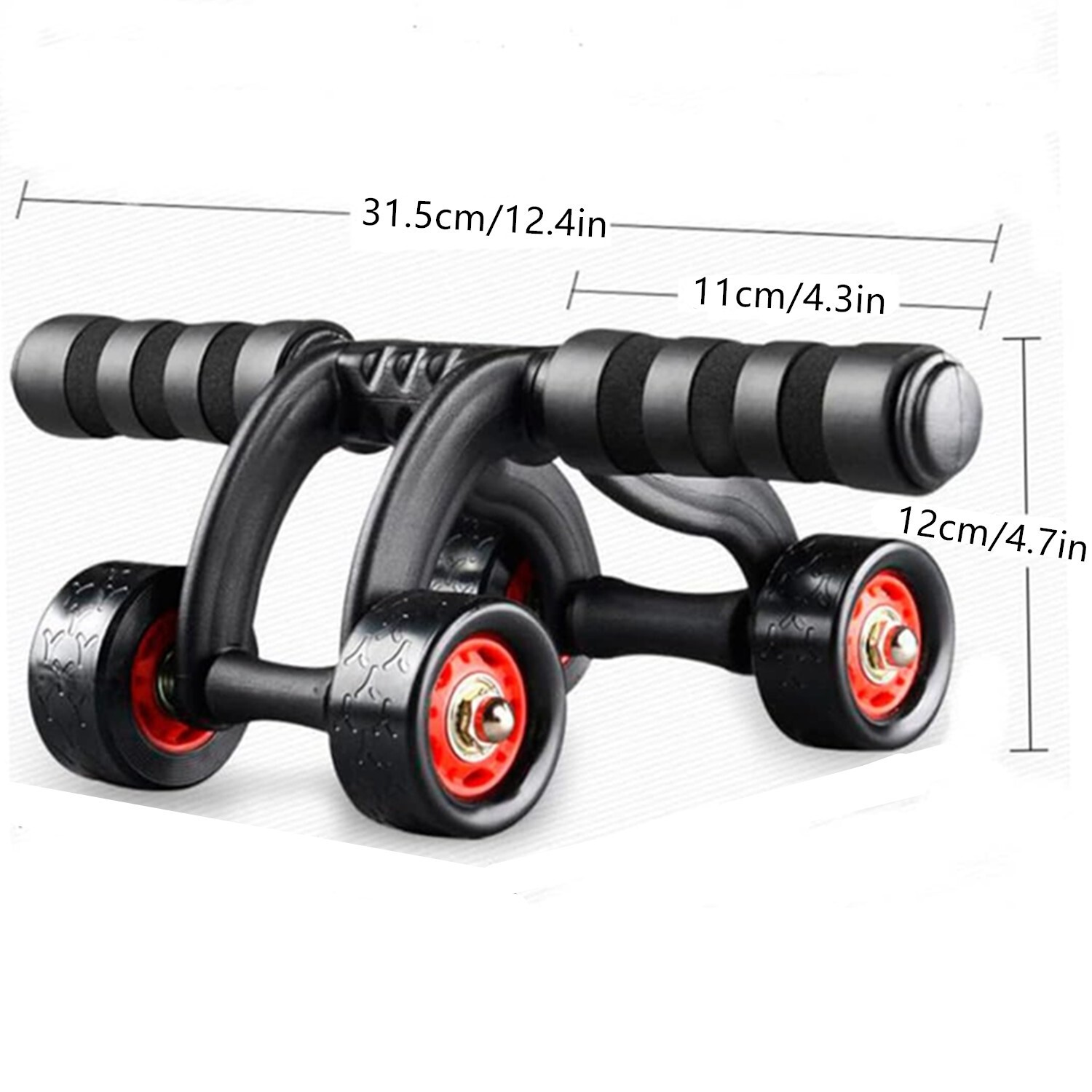 4-Wheel Ab Roller Abdominal Exercise Roller, Core Workout Trainer, Sport Fitness