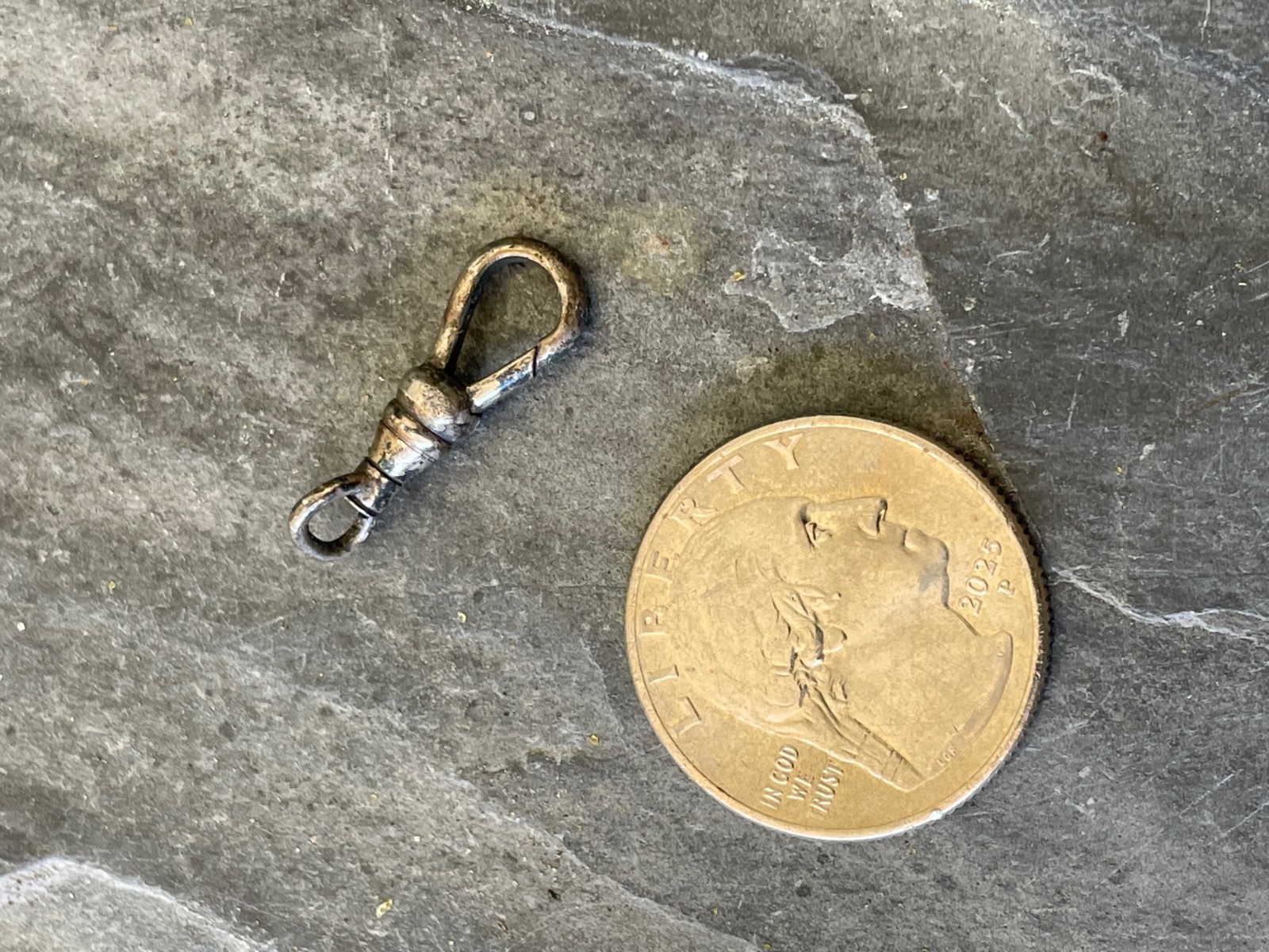 Harvest Repair Vintage Dog Clip Swivel Clasp Silver Tone for Pocket Watch Chain