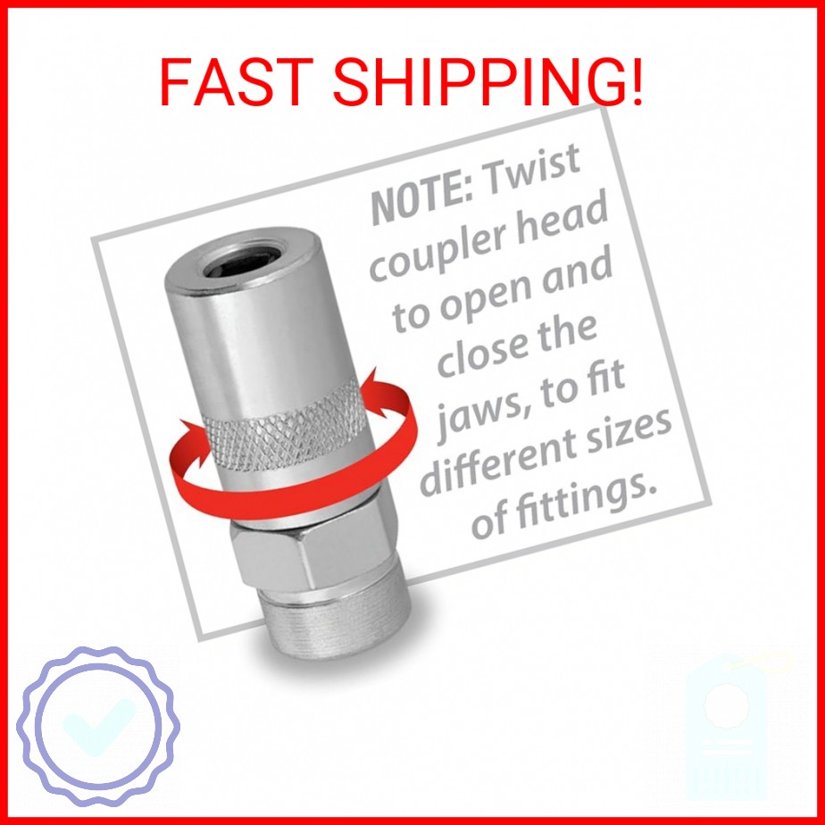 18-Inch Flex Grease Gun Hose Extension With Coupler - High Performance Tool