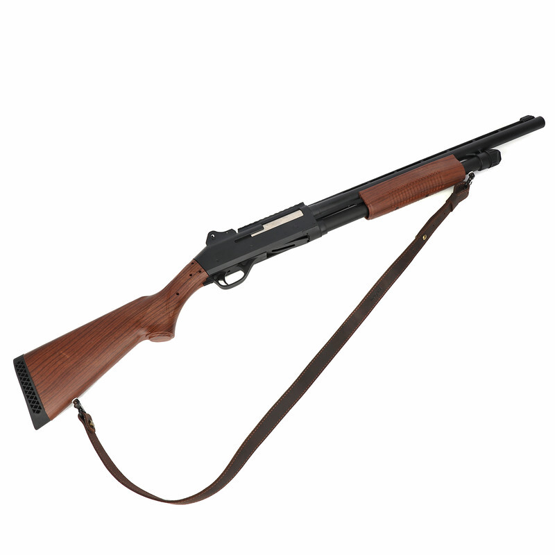 Tourbon Buffalo Leather Rifle Sling Shotgun Strap+Metal Swivels Set Shooting USA