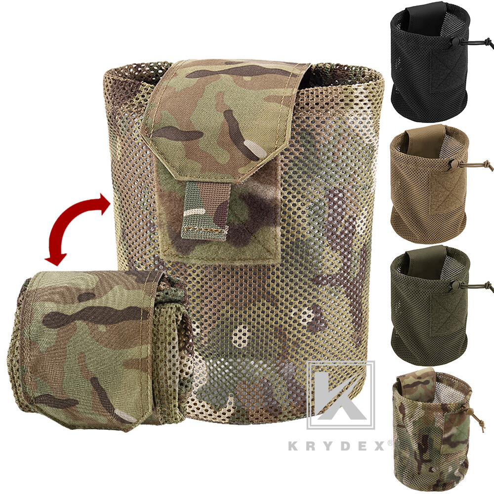 KRYDEX Tactical Mesh Dump Pouch Drop Pouch Magazine Recycling Pack MOLLE/BELT