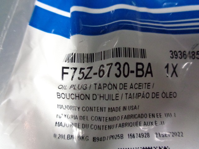 Genuine Ford Engine Oil Drain Plug F75Z-6730-BA
