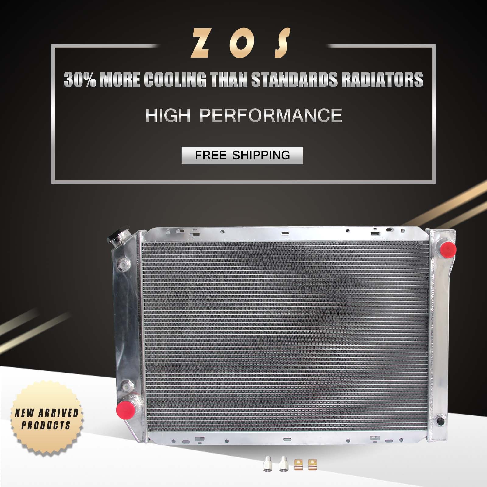 3 Row Radiator For Ford Bronco F-250 F-350 F-100 F-150 1980-1984 V8 AT MT