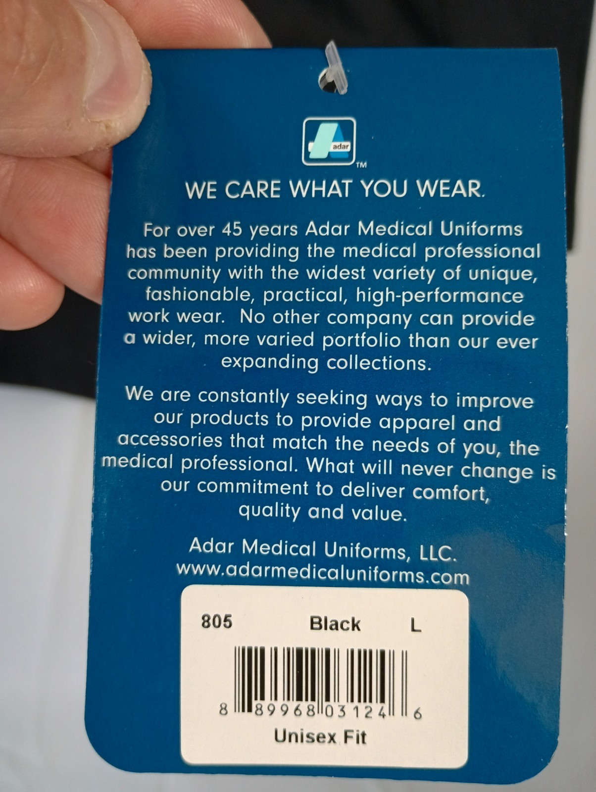 Adar NEW Unisex Large Black Doctor Nurse Multiple Pockets Consultation Coat