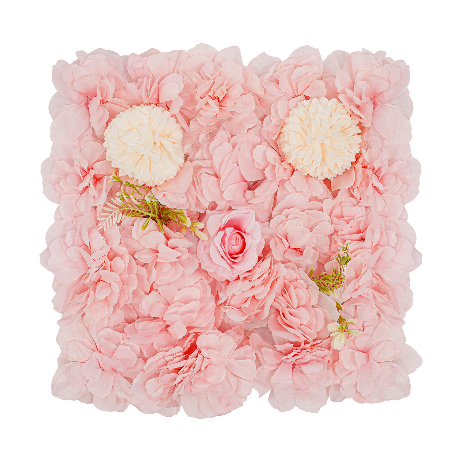 3D Flower Wall Panel-12pcs Artificial Flower Wall Background Silk Rose Wedding