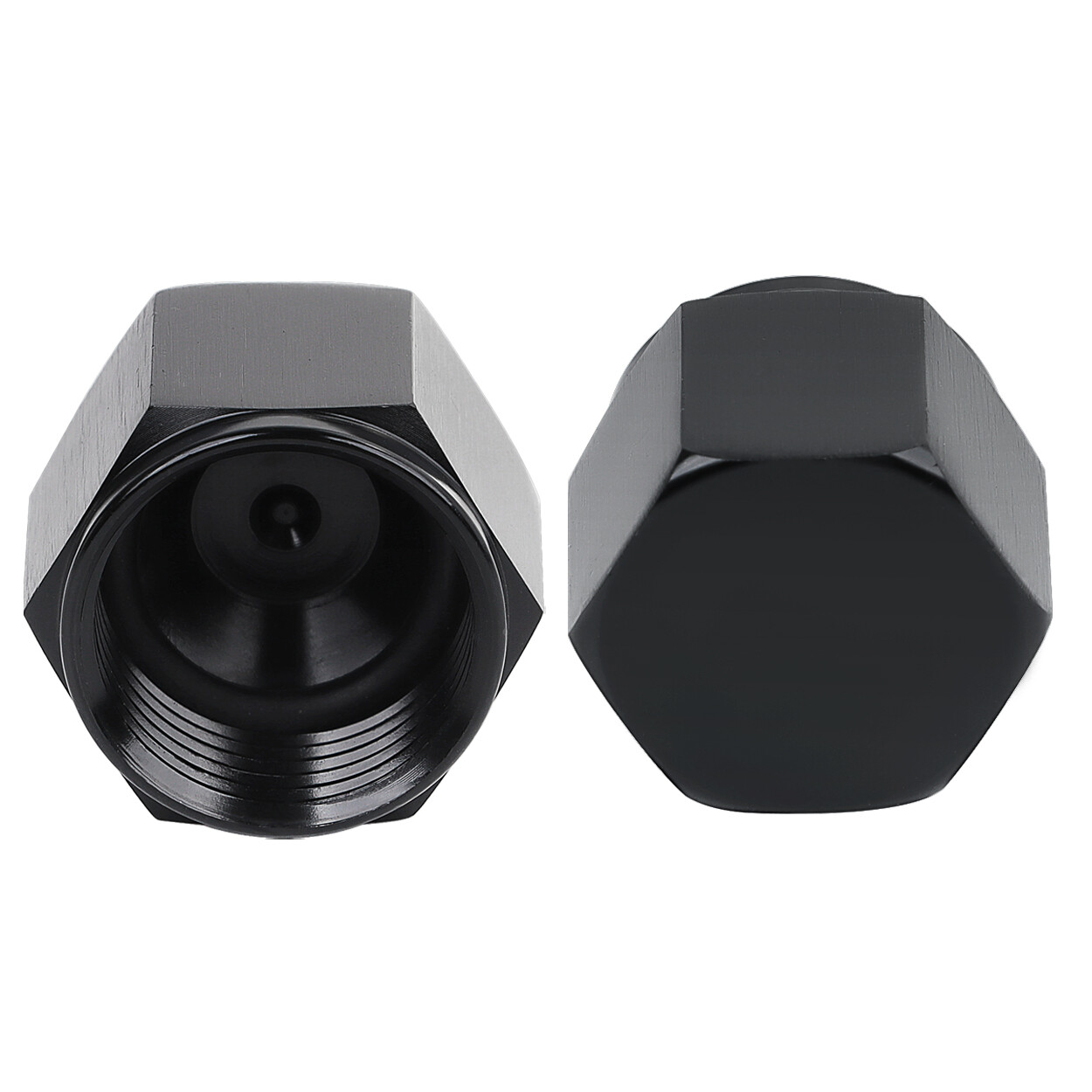 LokoCar 4AN 6AN 8AN 10AN Flare Cap Block off Fitting Plug Aluminum Black 2Pcs