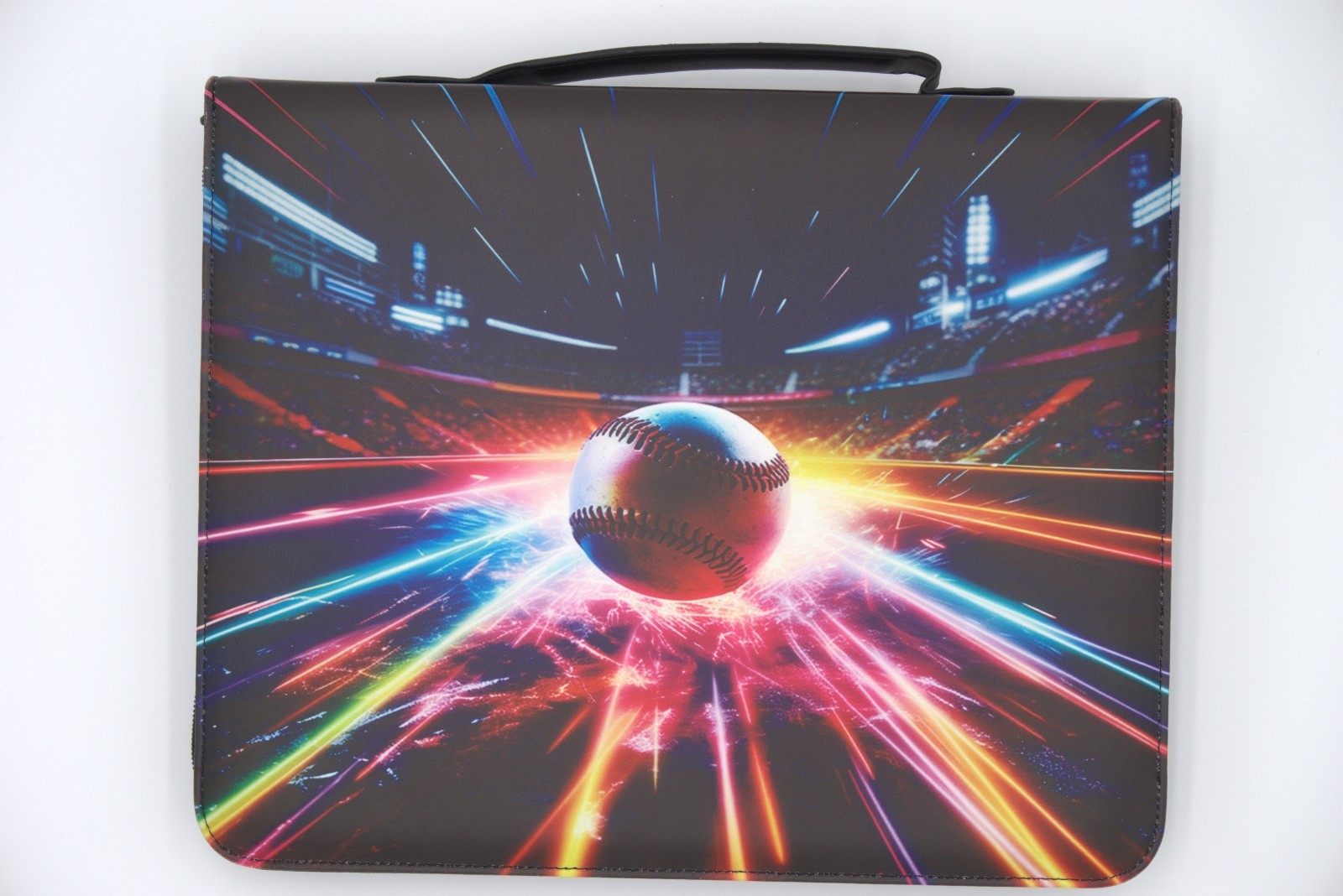 Baseball Card Binder album-new-900 cards-faux leather-net pocket on inside