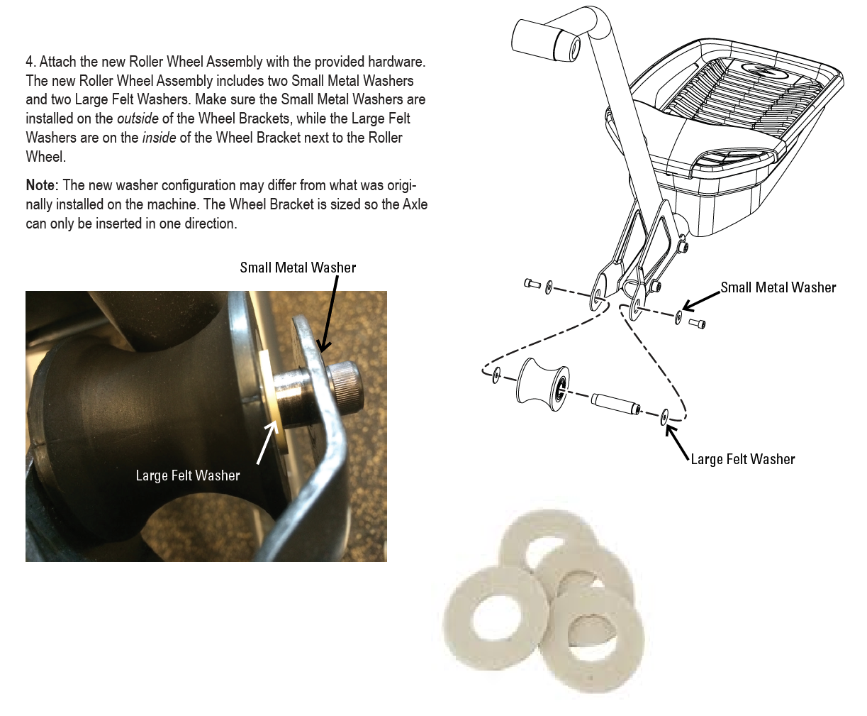 Bowflex Max Trainer Felt Washers for Noise Fixes, M3, M5, M6, M7, M8, M9, MT, SE