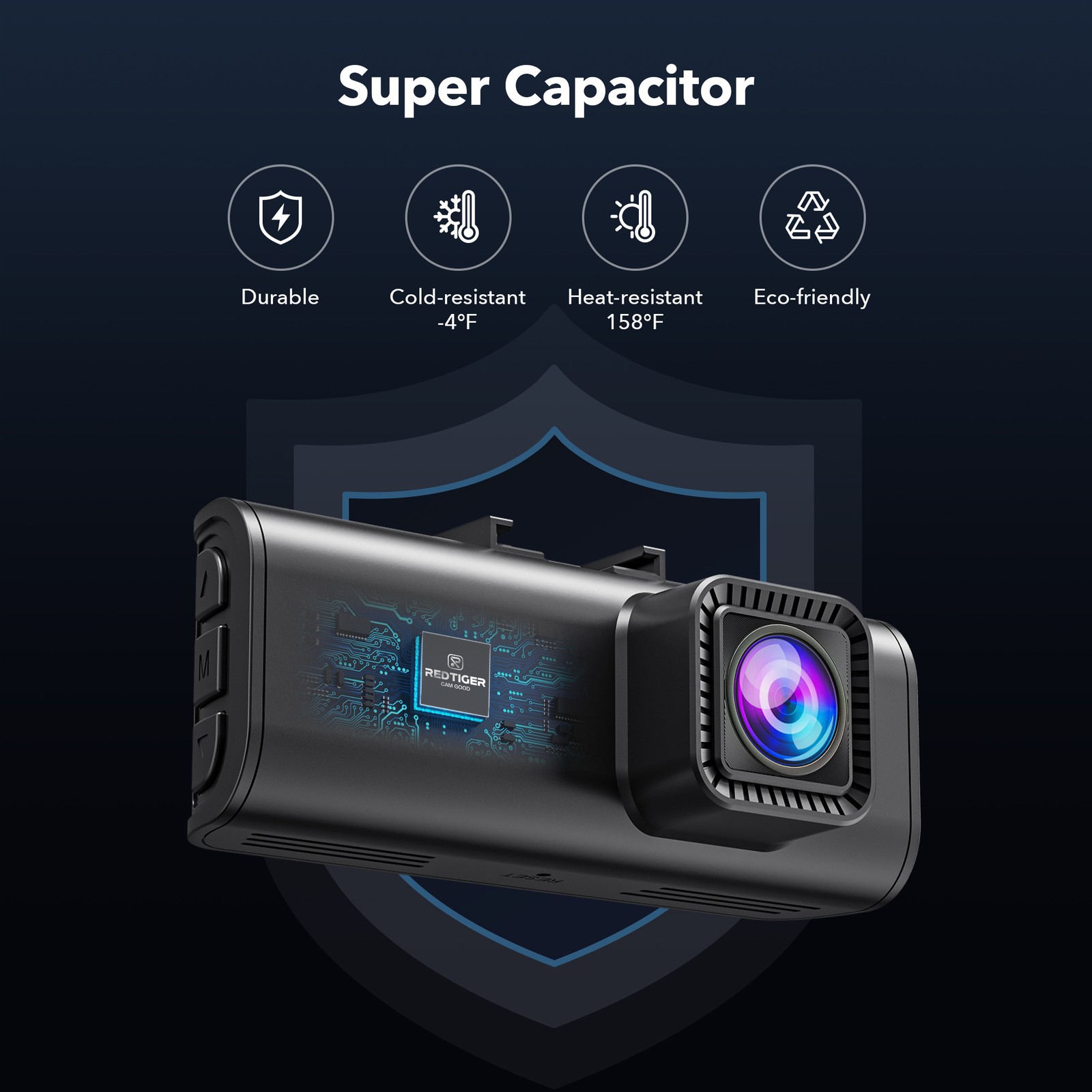 REDTIGER 4K Dash Cam 32GB SD Card Front and Rear Dual Dash Camera WIFI&GPS