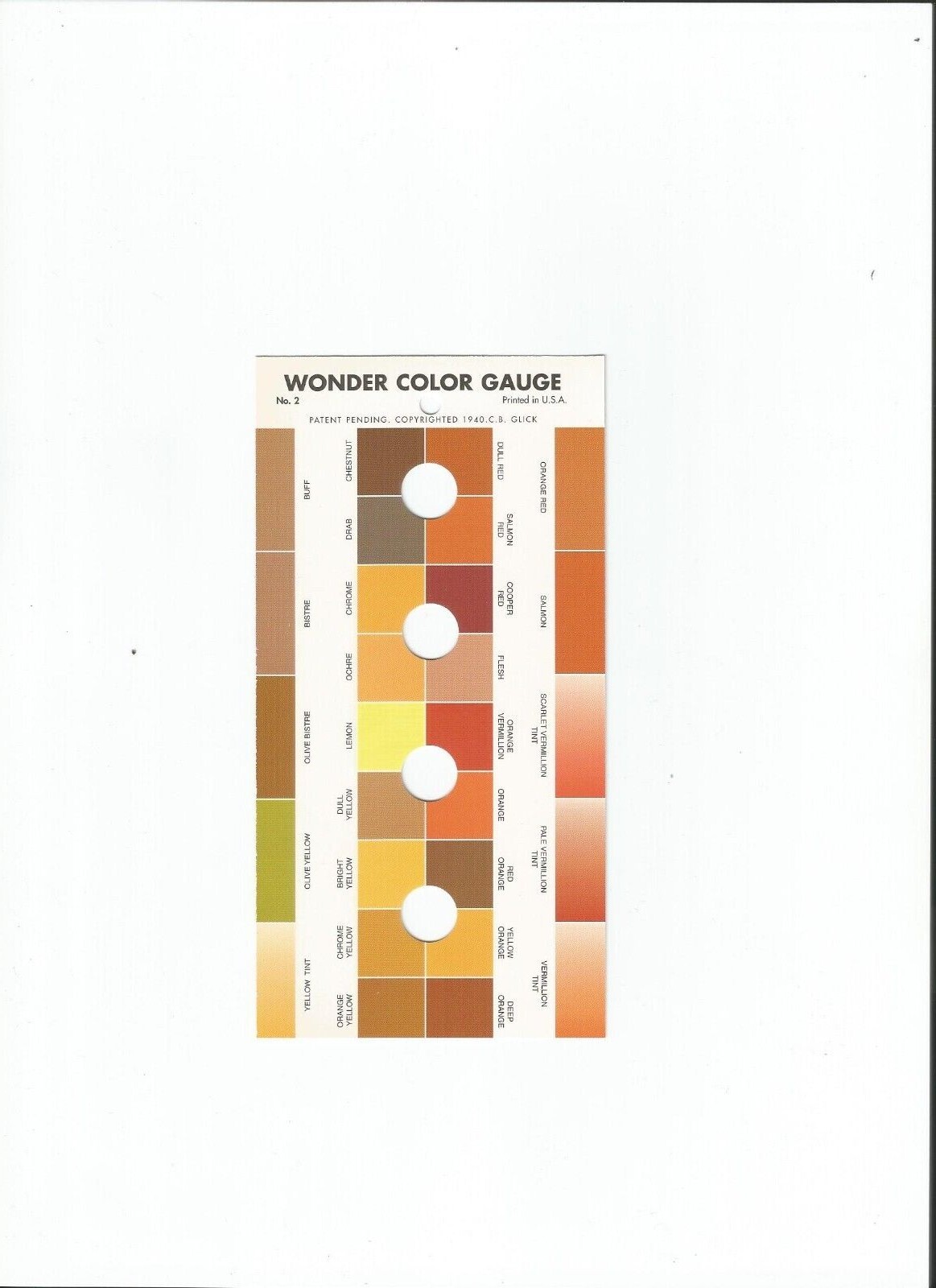 1 Wonder Color Gauge - Stamp Color Guide / Gauge - Meghrig