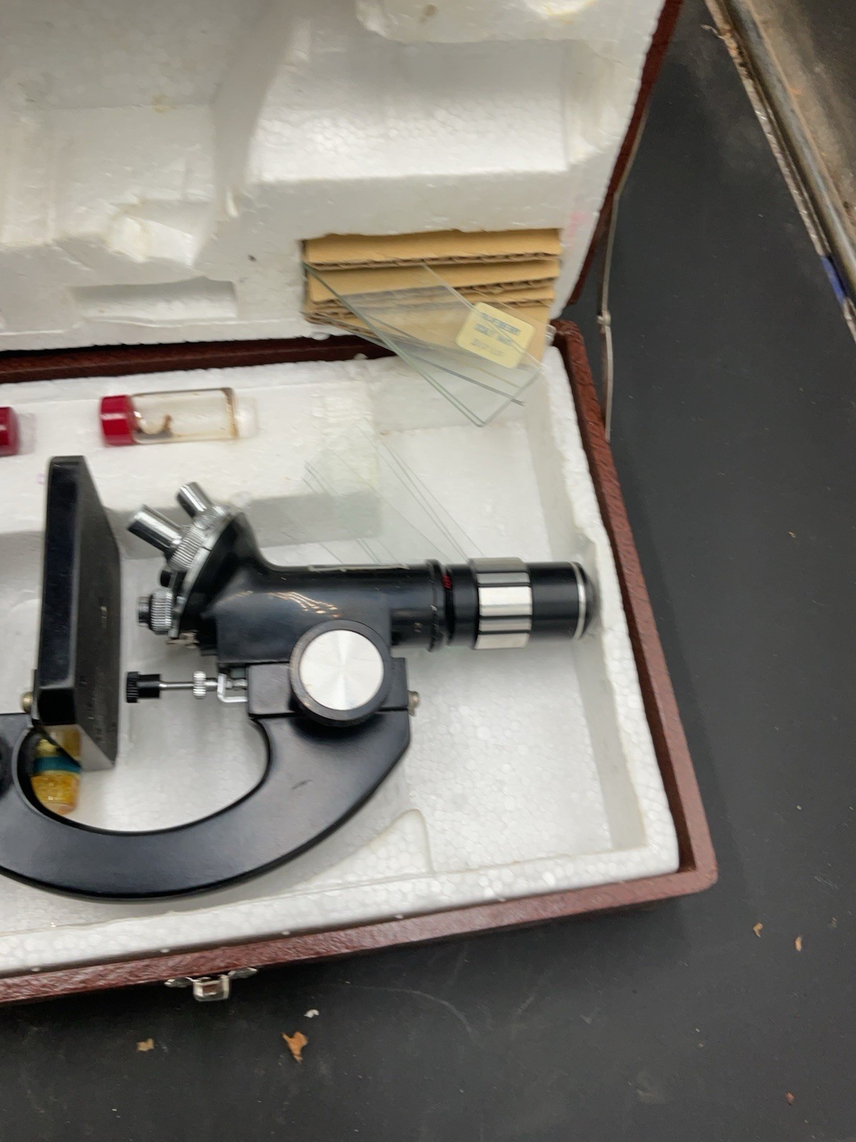 Vintage Monolux Microscope W/ Case