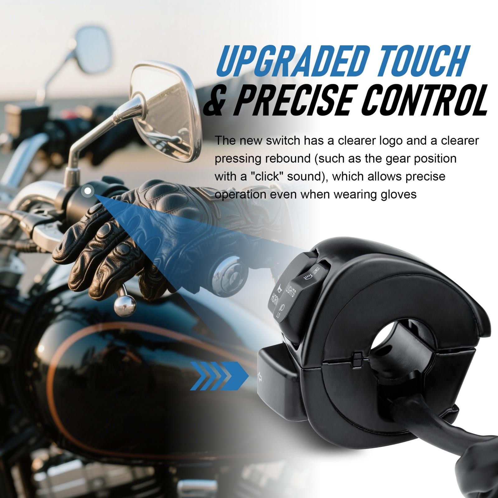 Handlebar Switch Control with Wiring Harness for Harley 1996-2006 Dyna Softail