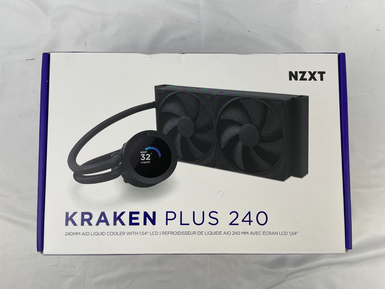 NZXT Kraken Plus 240 2x120mm AiO Liquid CPU Cooler - Matte Black (Read)