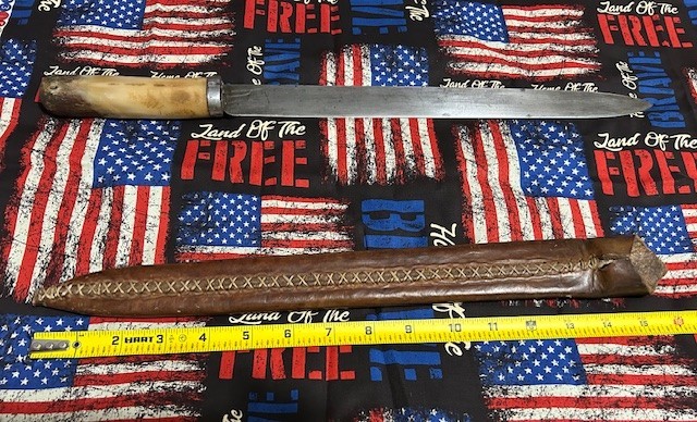 Vintage fixed blade knife (brisket slicer?) 18" oal with 13" blade