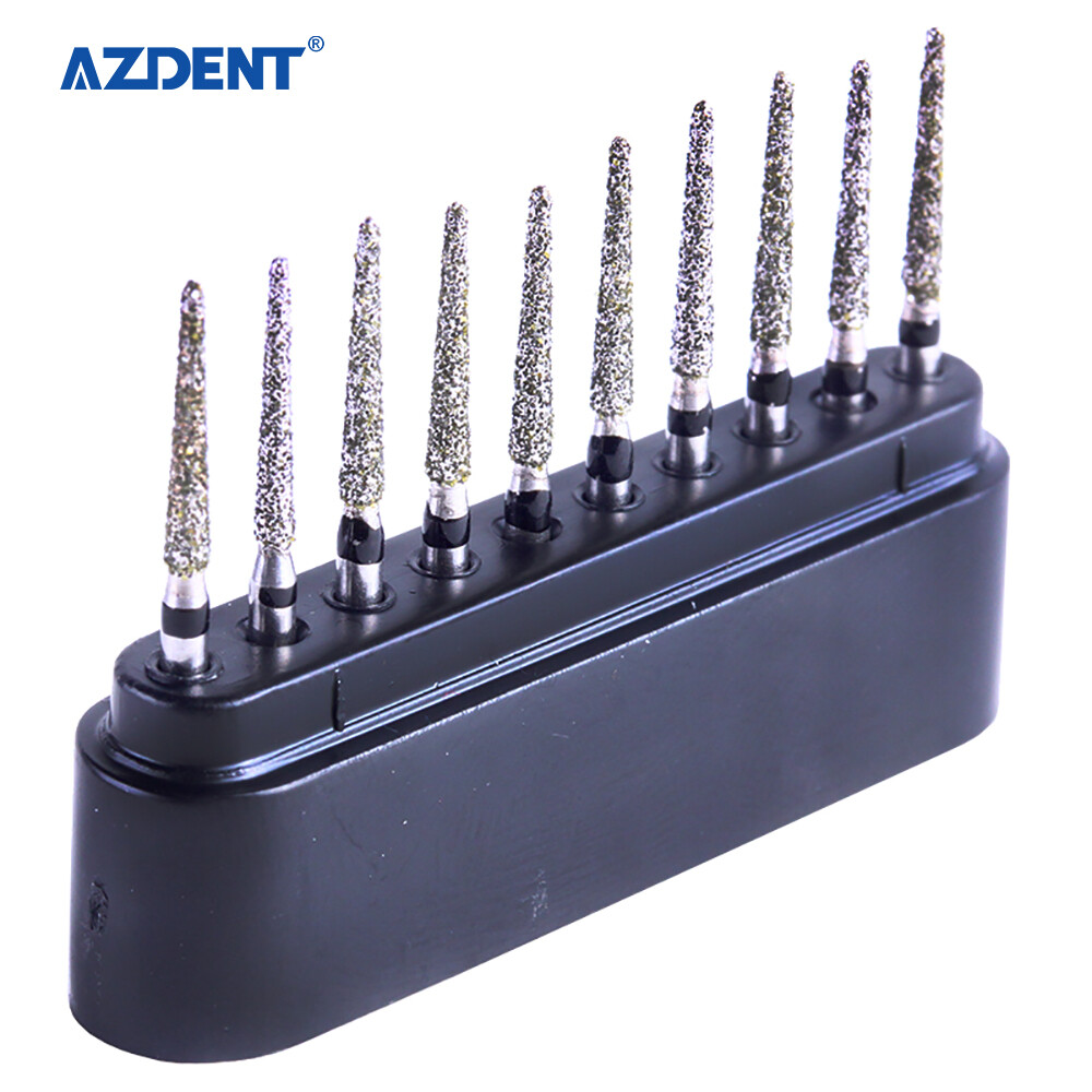 AZDENT Dental Super Coarse Diamond Burs Drills FG For High Speed Handpiece