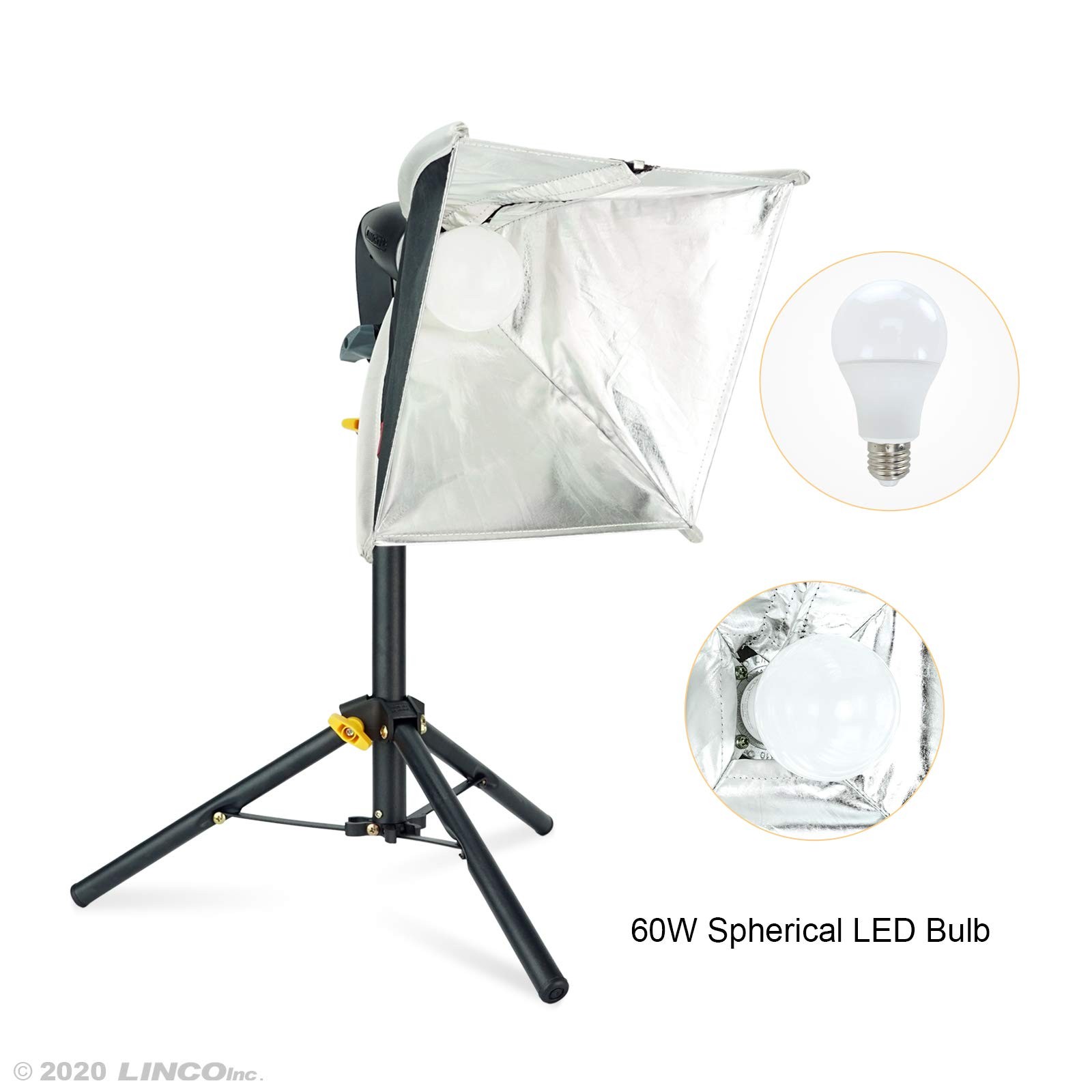 Lincostore Mini Softbox Lighting Kit 8x8inch, Table Top Photography Lighting ...