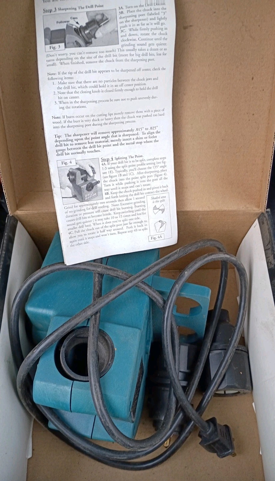 Drill Doctor 750SP Professional Drill Bit Sharpener w/Chucks Tested