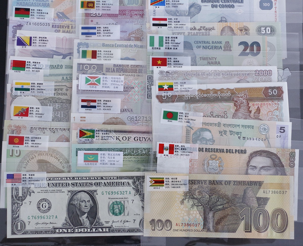 Lots 100 Different Real Paper Money 50 Countries World Banknotes Collection UNC