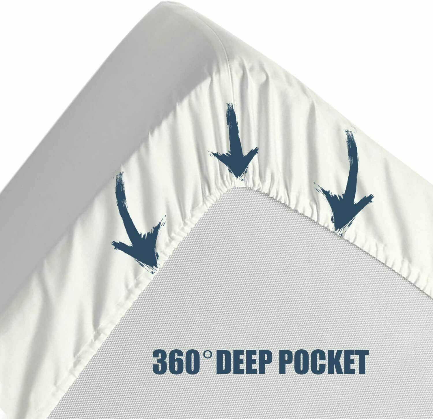 Fitted Mattress Pad Deep Pocket Cooling Breathable Mattress Pad Topper Protector