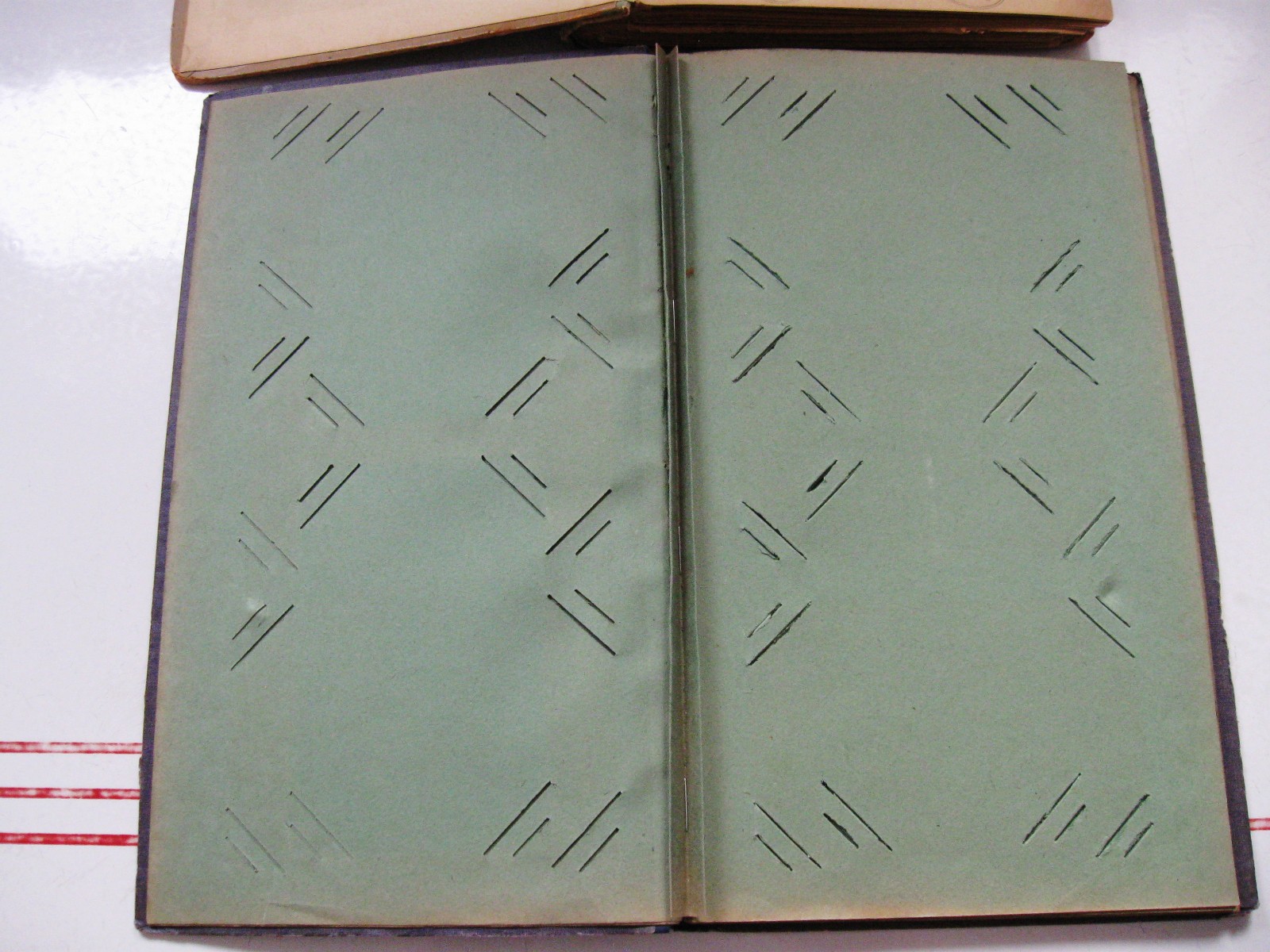 2 EMPTY ANTIQUE POSTCARD ALBUMS