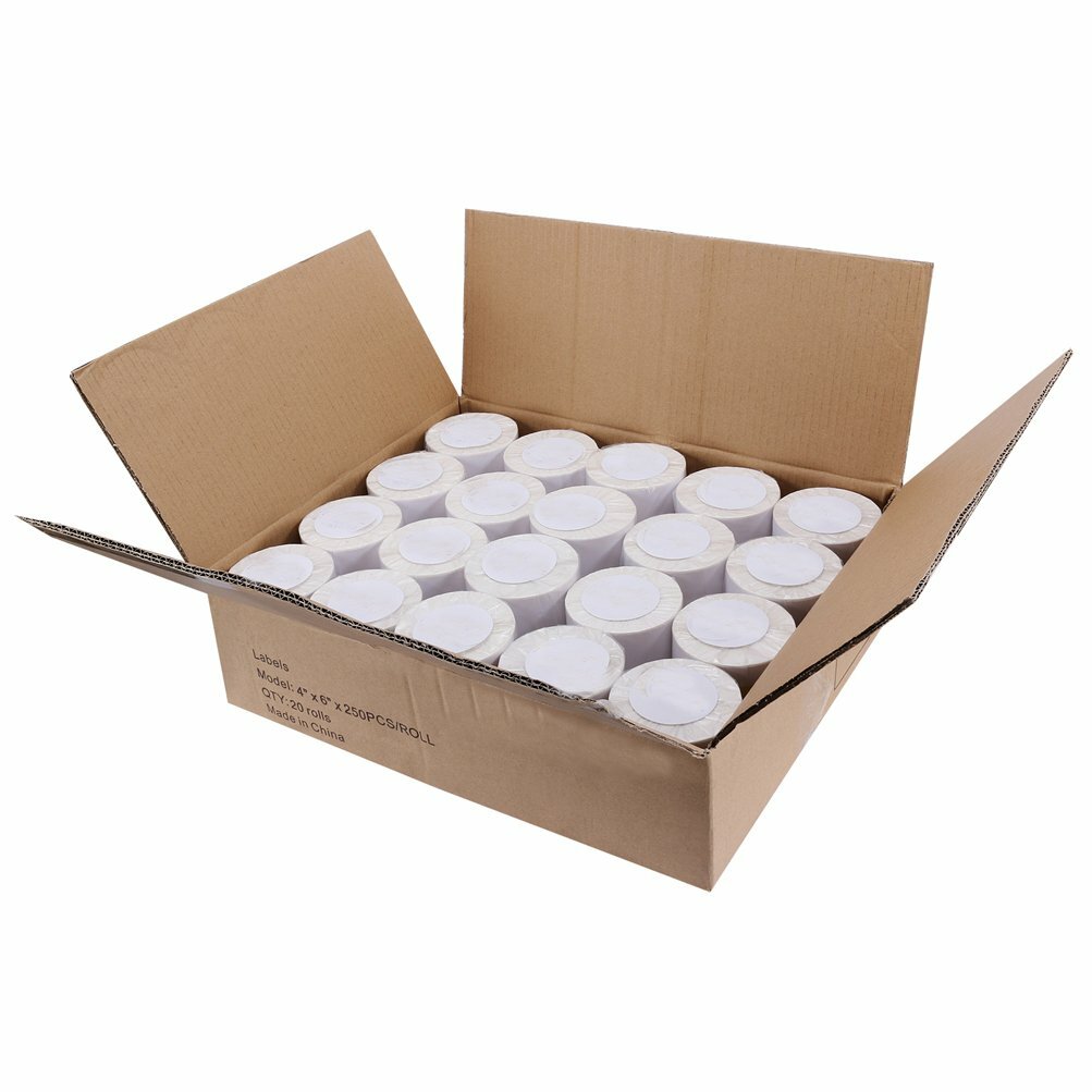 40 Rolls 4x6 Direct Thermal Shipping 10000 Labels For Zebra 2844 Eltron ZP450 US