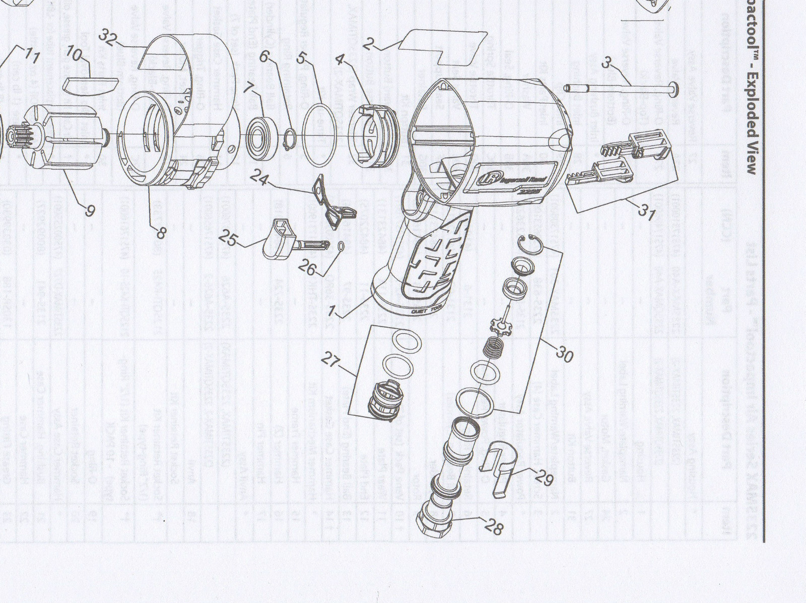 INGERSOLL RAND 2135 K303 THROTTLE KIT 2350XP,2235,2135,2131,2130,2115,2112,2125