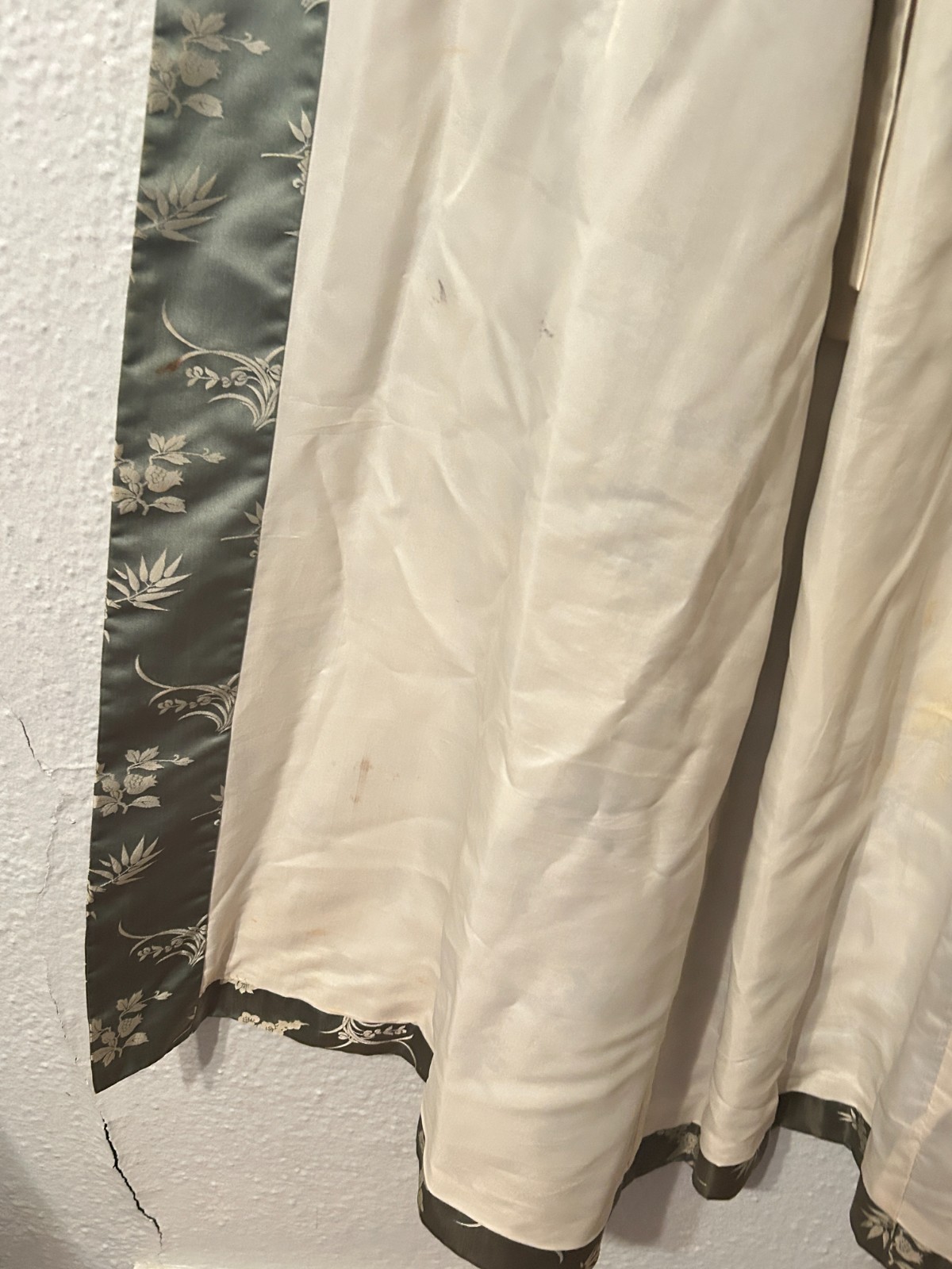 Vintage Madame Mme Butterfly 60s Silk Brocade Japanese Kimono Robe Floral Belted