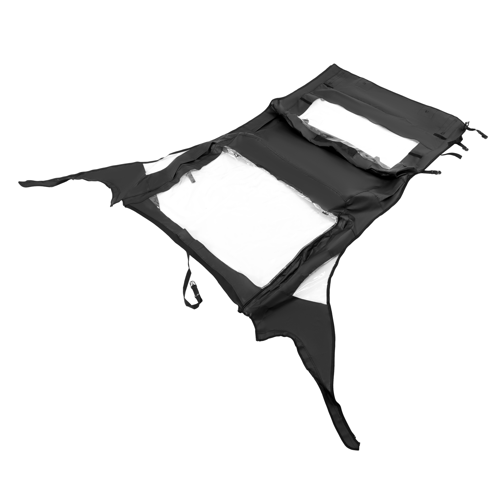 Black+Clear Soft Door UTV Cab Enclosure For 15 Kawasaki Mule 600 610 4x4 XC