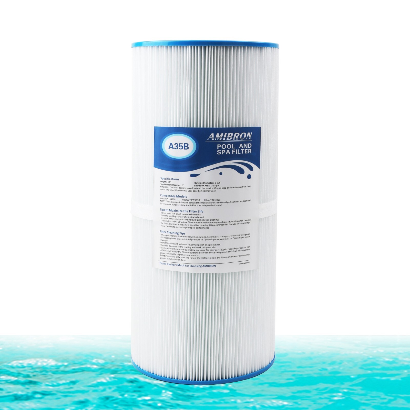 2 Pack Spa Filters Replaces PWK35B , 1642301-1 Hot Springs Limelight,HOT TUB