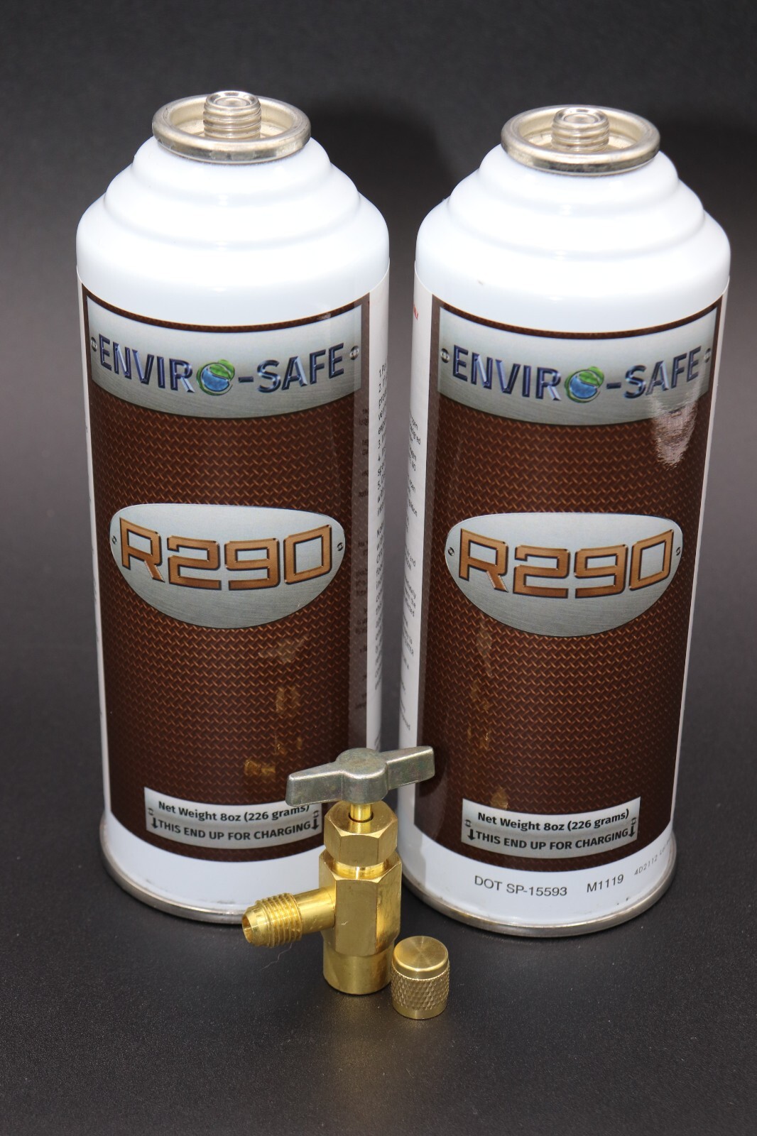 R290 Refrigerant (2 cans!) with T Handle Top Tap #9937