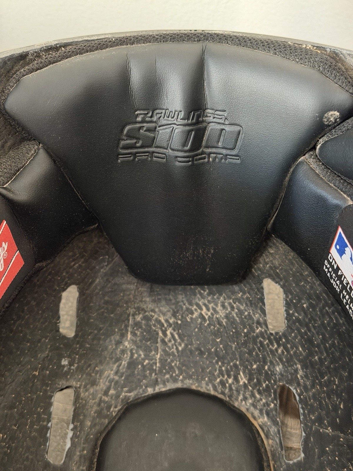 San Francisco Giants MLB Rawlings S100 Player Used Game Left Helmet Mens 7 3/4