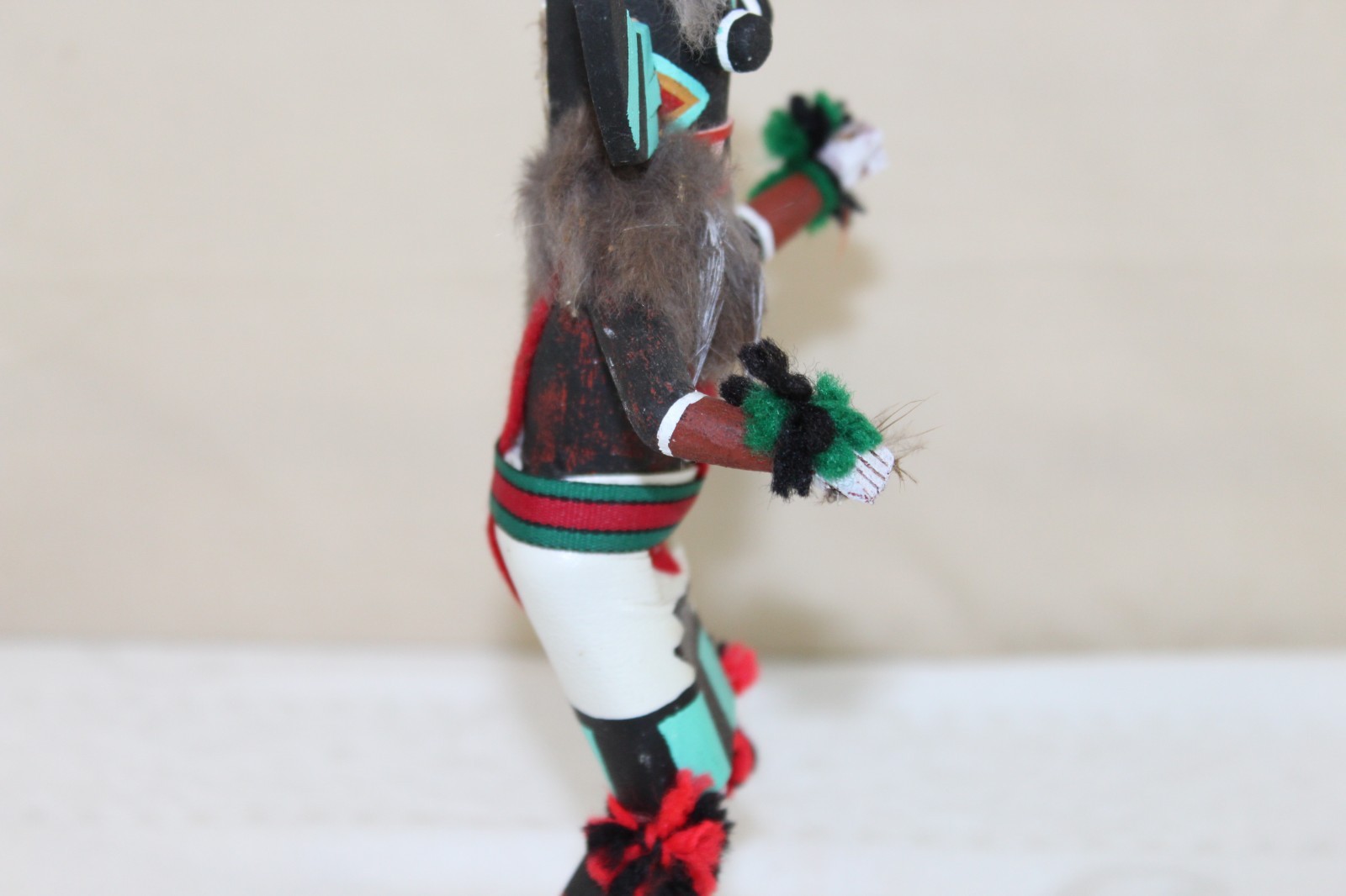 Vintage Hopi Pueblo 7.25" Kachina Doll "Broad Face" Signed C. King