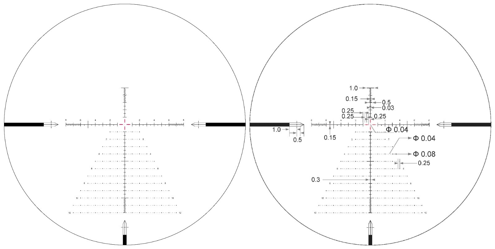 Arken Optics EP5 5-25X56 FFP MIL VPR Illuminated Reticle with Zero Stop - 34mm T