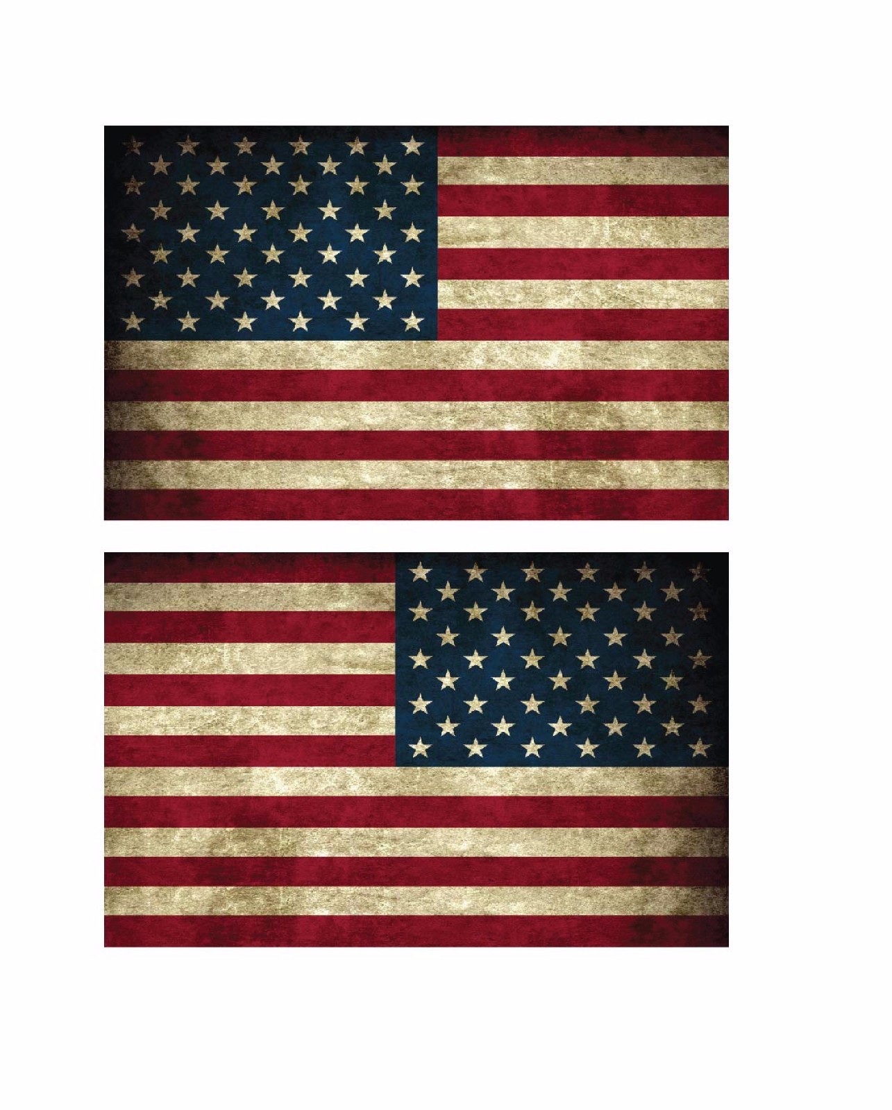 USA American Flag (1 Pr) Vintage Style Right/Left 3" x 5 " Decal Sticker P888