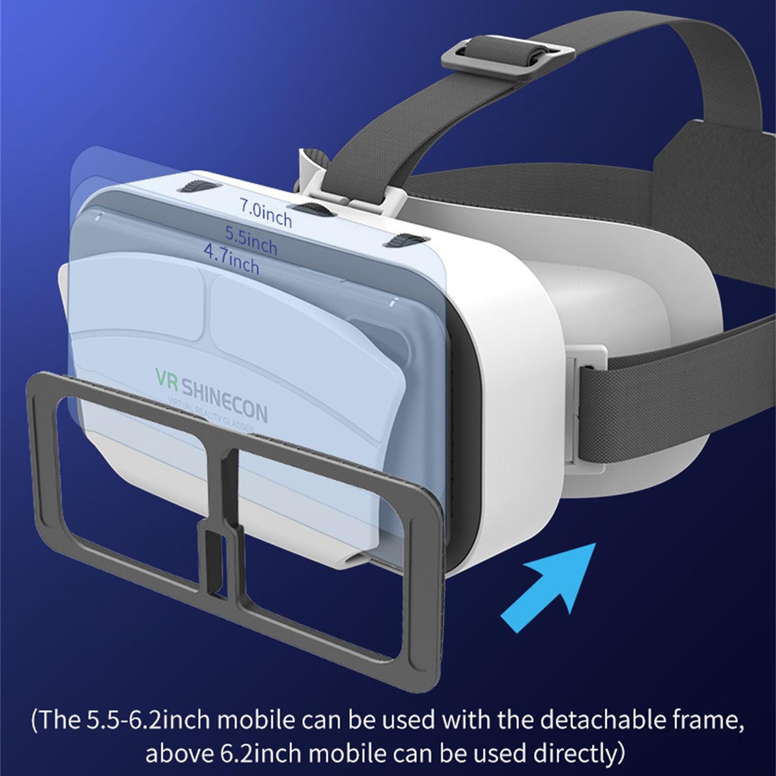 Phone VR Headset 3D Virtual Reality Glasses Goggles for Adults Watching Movies