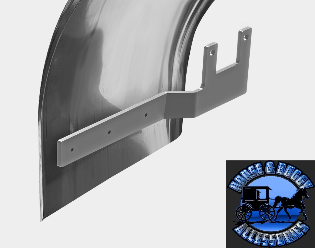 shift blind mount front brackets stainless half fenders Peterbilt low air leaf