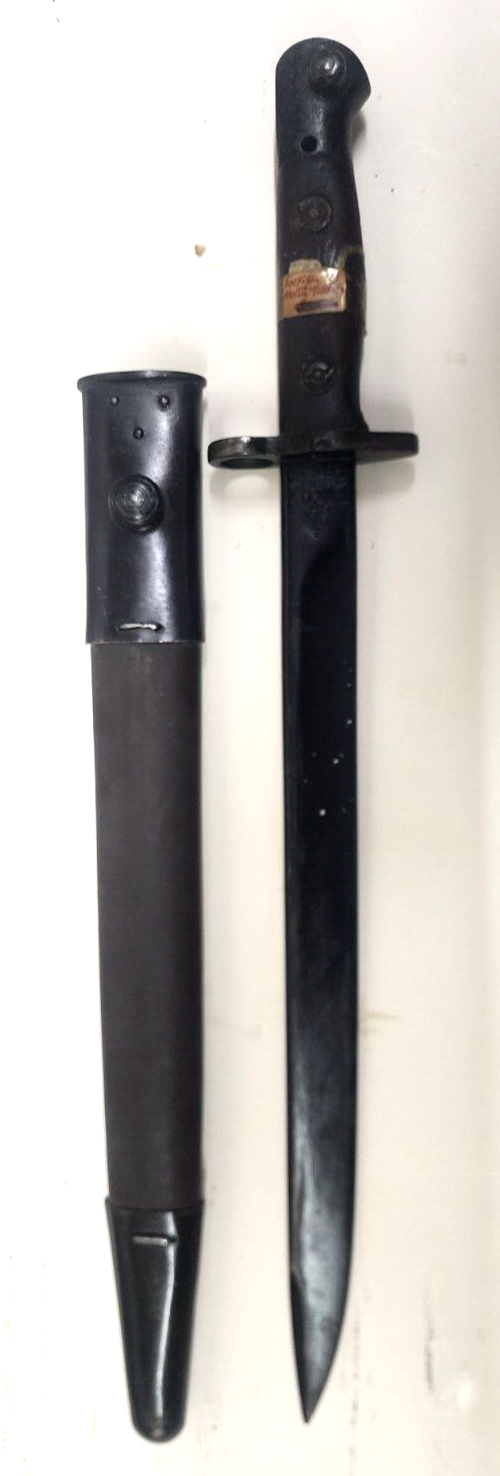 Vintage Original ENFIELD SMLE MKIII SWORD 12" Blade BAYONET with Scabbard #2