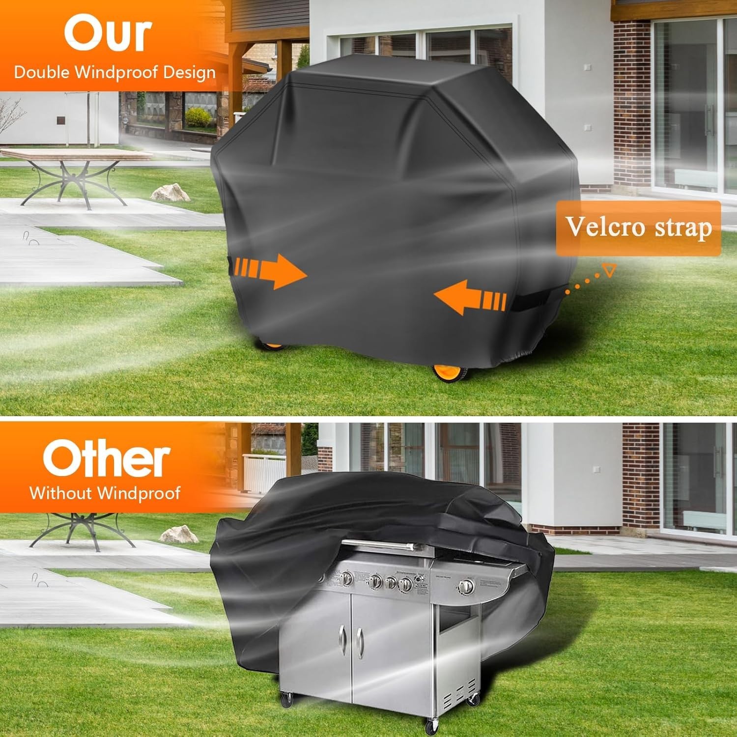 BBQ Gas Grill Cover Barbecue Waterproof Outdoor Heavy Duty UV Protection 57 Inch